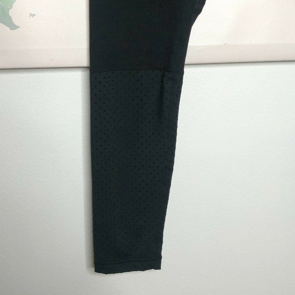 Zella Mesh Accent Leggings Size Medium Black - Picture 4 of 8